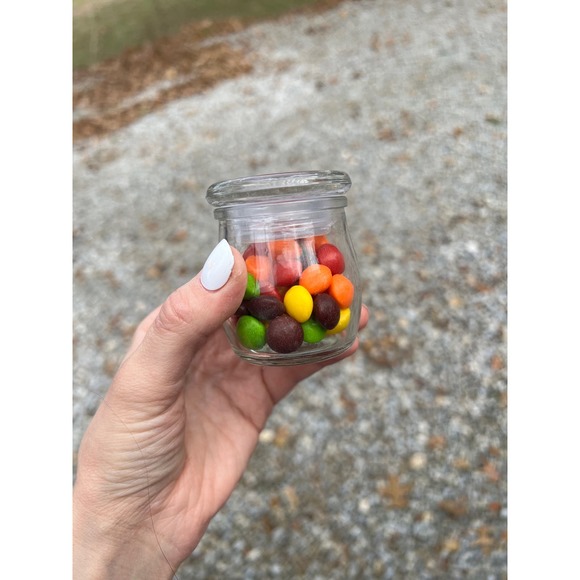 10 glass Apothecary jars with glass lid 2 ounce glass jar for candles - Picture 3 of 9